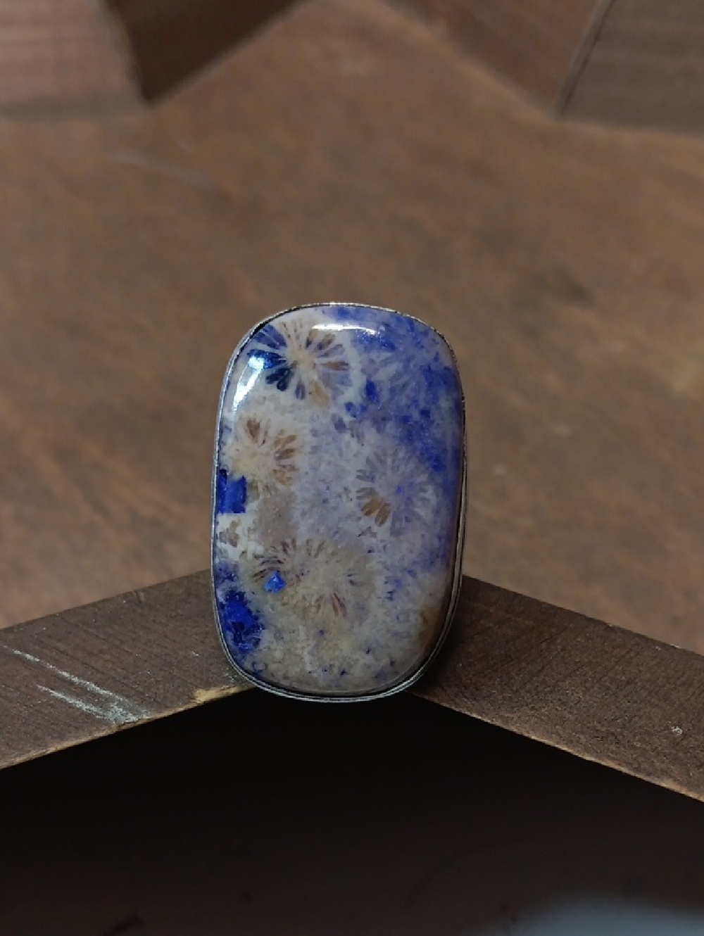 Handcrafted Floral Stone Statement Ring